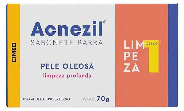 SABONETE BARRA  ACNAZIL 70G CIMED PELE OLEOSA