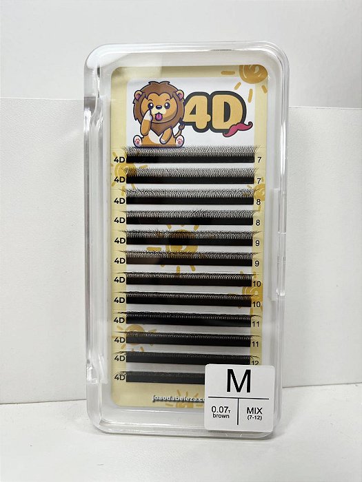 CILIOS 4D CURVATURA 0.07M MIX 7-12 MARROM