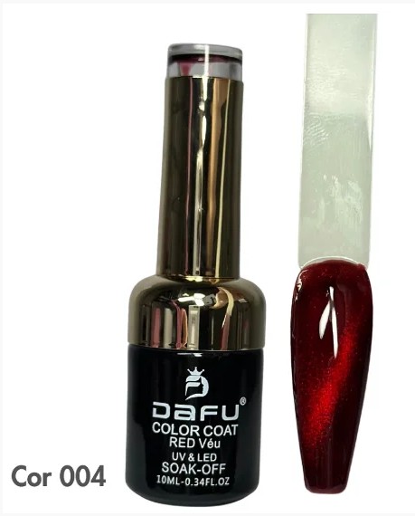 ESMALTE EM GEL DAFU MAGNETICO VERMELHO N°04 10ML