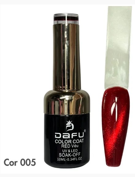 ESMALTE EM GEL DAFU MAGNETICO VERMELHO N°05 10ML