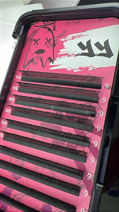 CILIOS YY CURVATURA "D" ESPESSURA 0.07 9MM BAD PINK