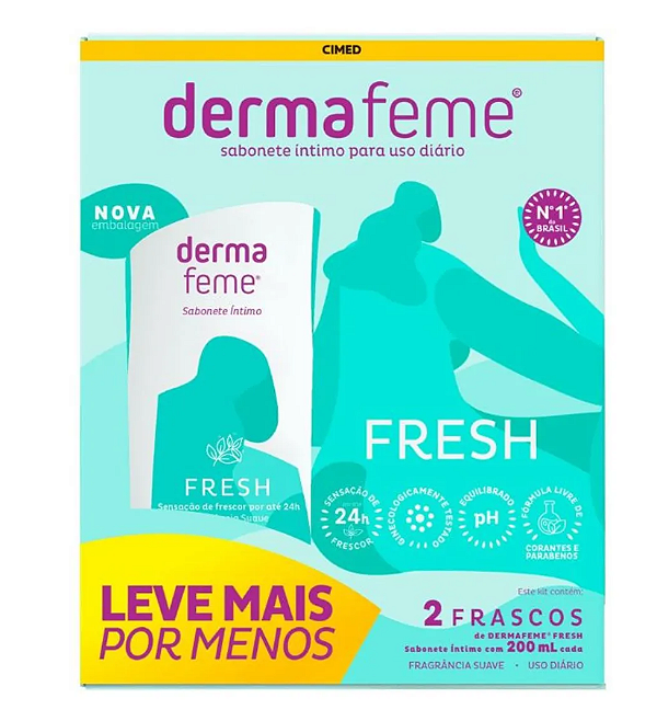KIT DERMAFEME FRESH FR 2 X 200 ML CIMED