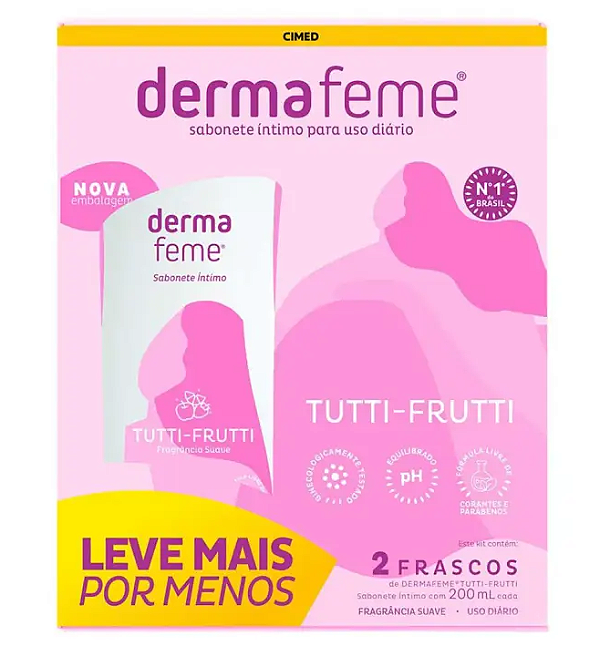 KIT DERMAFEME 2 FR X 200 ML TUT FRU CIMED