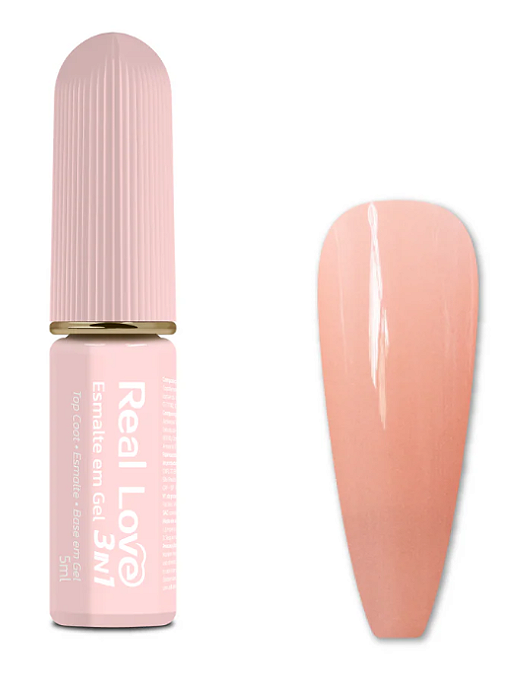 ESMALTE EM GEL Nº 06 3 EM 1 BASE/ESMALTE/TOP COAT REAL LOVE 5ML