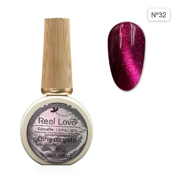 ESMALTE EM GEL REFLETIVO OLHO DE GATO Nº32 REAL LOVE