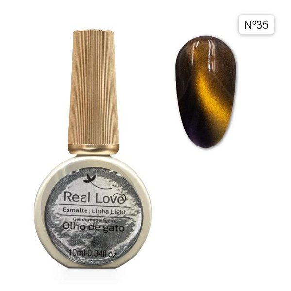 ESMALTE EM GEL REFLETIVO OLHO DE GATO Nº35 REAL LOVE
