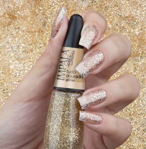 ESMALTE IMPALA TUDO DOURADO GLITTER