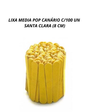 LIXA MINI 8CM CANARIO COM 100UNI SANTA CLARA