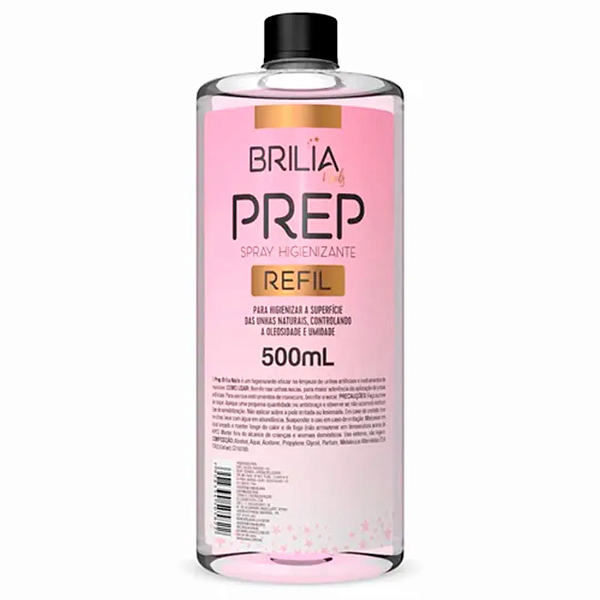 PREP HIGIENIZANTE ROSA SWEET COTTON 500ML BRILIA NAILS