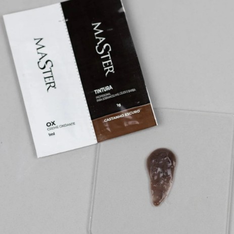 SACHE TINTA 1G + OXIDANTE 1ML MASTER CASTANHO ESCURO
