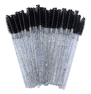 ESCOVINHA DE SILICONE PARA CILIOS C/50 UNID PRETA
