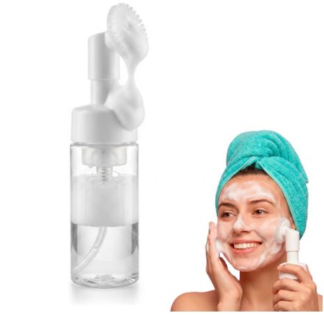 FRASCO PUMP ESPUMADOR ESCOVA SILICONE LIMPEZA FACIAL