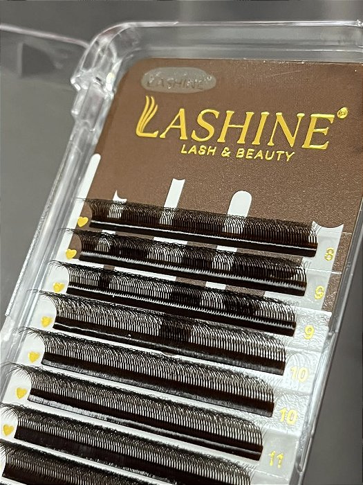 CILIOS MARROM LASHINE 5D 0,07D MIX 8MM AO 14MM