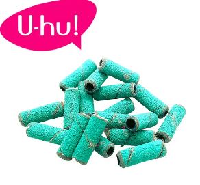 LIXA PARA MANDRIL MINI VERDE PM 180# C/100UNID U-HU