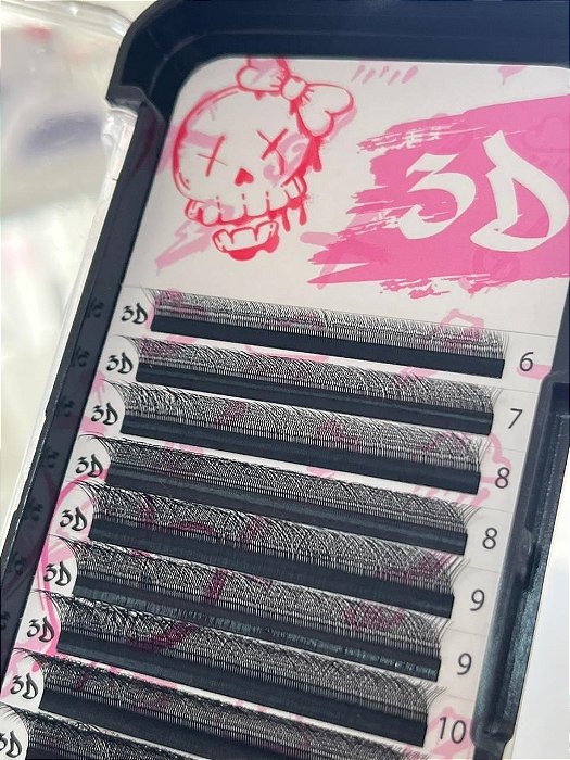 CILIOS 3D TAMANHO C-0.07 MIX 6 AO 13 BAD PINK