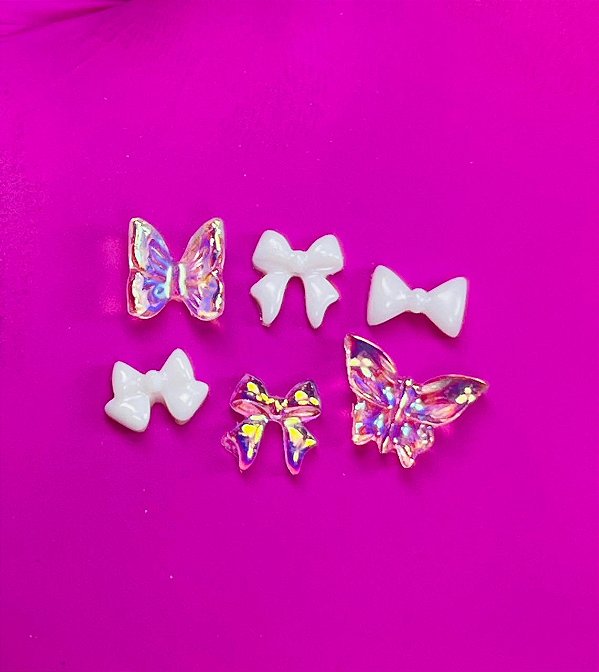 DECORAÇÃO MINI LACINHOS E BORBOLETAS