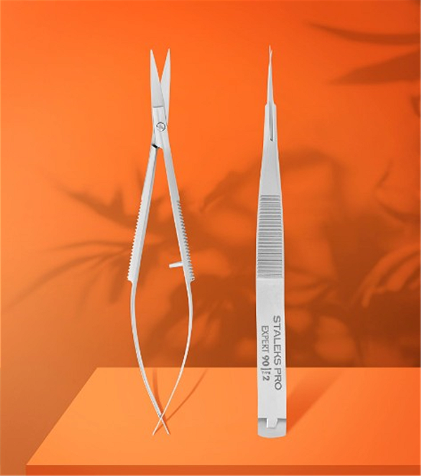 TESOURA DE SOBRANCELHA STALEKS PRO - SERIE EXPERT 90 - SE-90-2