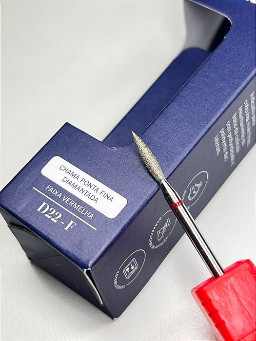 BROCA DIAMANTADA PONTA FINA D22-F - CHAMA - VERMELHA BLUWE