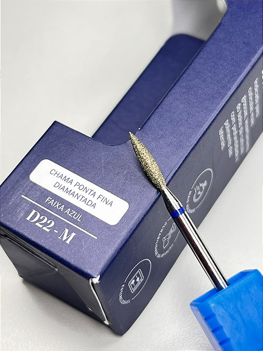 BROCA DIAMANTADA PONTA FINA D22-M - CHAMA - AZUL BLUWE