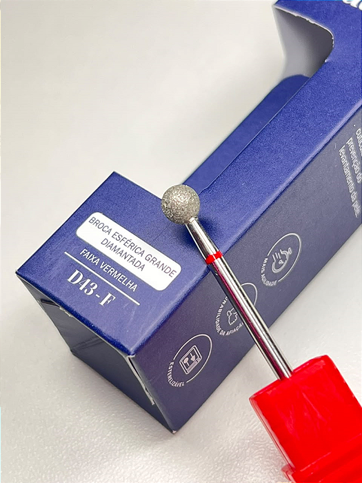 BROCA DIAMANTADA ESFERICA GRANDE D43-F - VERMELHA BLUWE