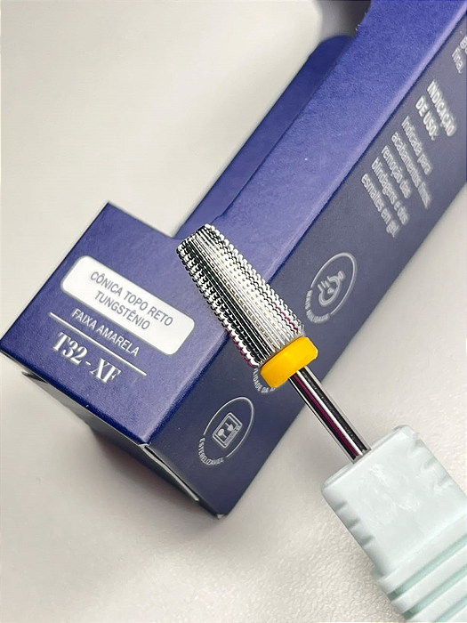BROCA TUNGSTENIO CONICA TOPO RETO T32-XF - AMARELA BLUWE