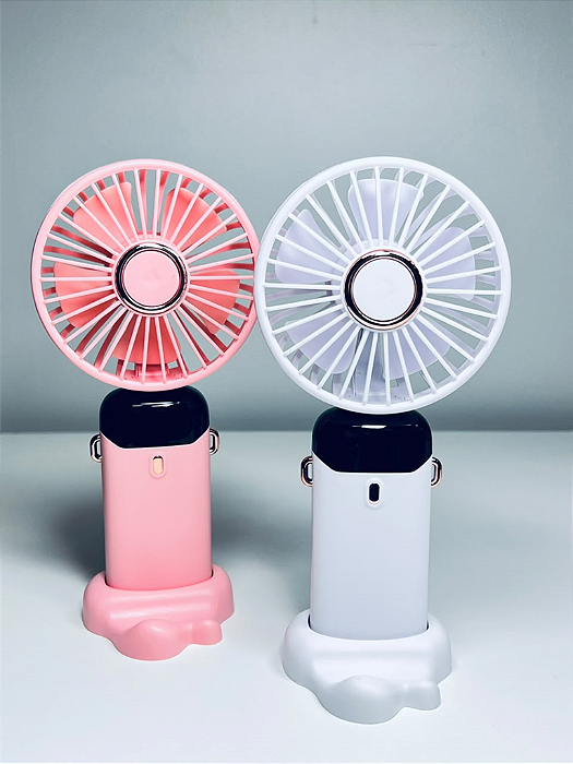 VENTILADOR FAN LED DIGITAL DISPLAY - BRANCO E ROSA