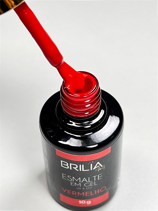 ESMALTE GEL VERMELHO BRILIA NAILS