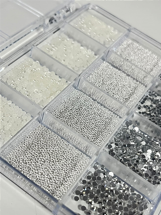 KIT CAVIAR E STRASS PRATA REAL LOVE