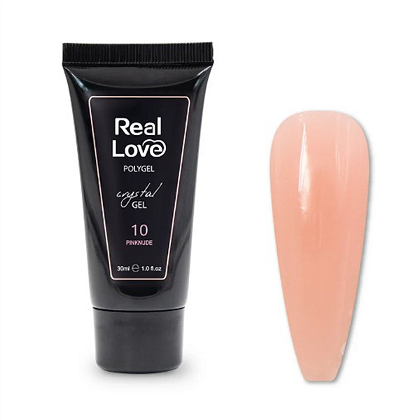 POLYGEL REAL LOVE CRYSTAL GEL 10 PINK NUDE 30ML