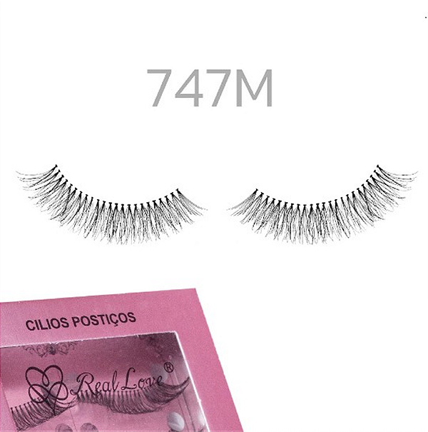 CILIOS POSTIÇOS EFEITO NATURAL 747M 10 PARES REAL LOVE