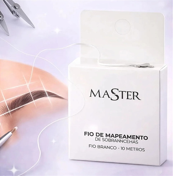 FIO DE MAPEAMENTO SOBRANCELHAS FIO BRANCO MASTER 10M