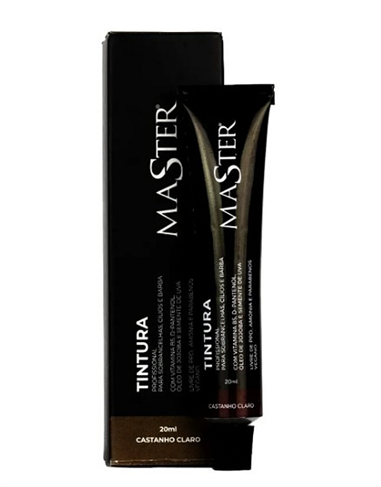 TINTA PARA CILIOS E SOBRANCELHAS MASTER CASTANHO CLARO 20ML