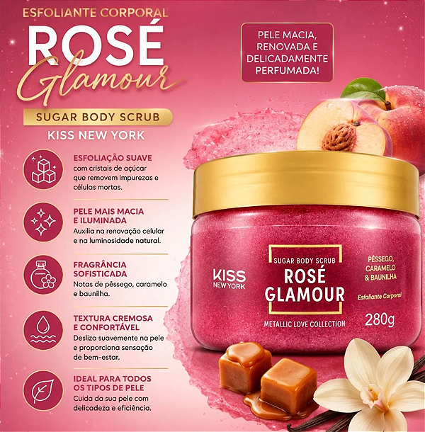 ESFOLIANTE CORPORAL ROSE GLAMOUR