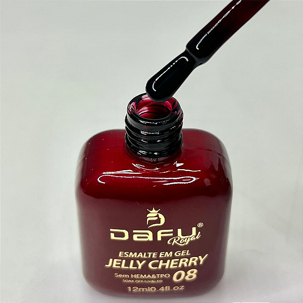 ESMALTES EM GEL DAFU COLEÇÃO JELLY CHERRY N°08