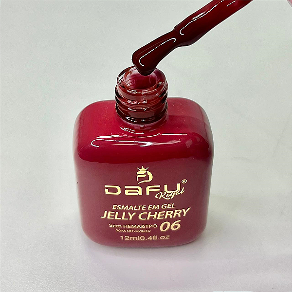 ESMALTES EM GEL DAFU COLEÇÃO JELLY CHERRY N°06
