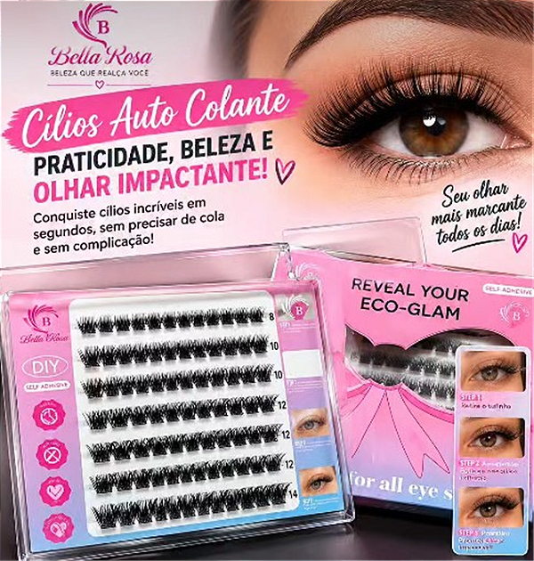 CILIOS AUTO COLANTE BELLA ROSA