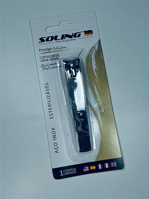 CORTADOR DE UNHA PRESTIGE GRANDE - ACO INOX - SOLING