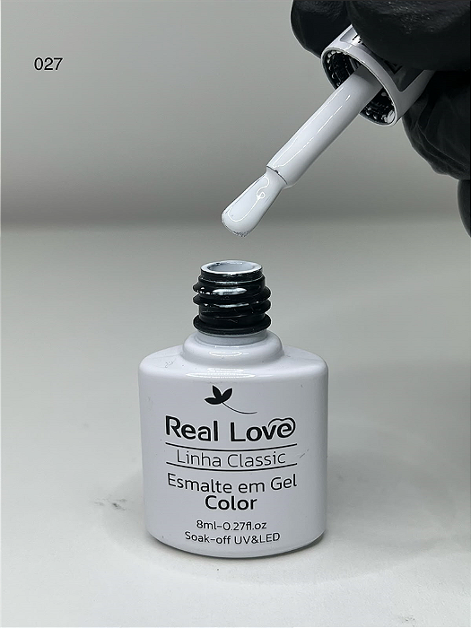 ESMALTE EM GEL TONS DE BRANCO N°27 - REAL LOVE 8ML