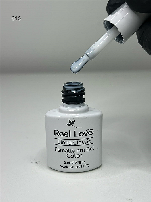 ESMALTE EM GEL TONS DE BRANCO N°10 - REAL LOVE 8ML