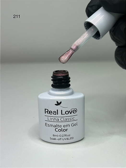 ESMALTE EM GEL TONS DE BRANCO N°211 - REAL LOVE 8ML