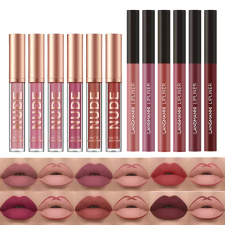 Conjunto 2 Peças Gloss e Lápis Labial Efeito Matte