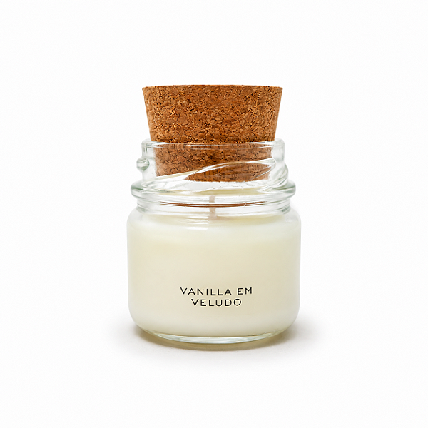 Vela Vanilla em Veludo