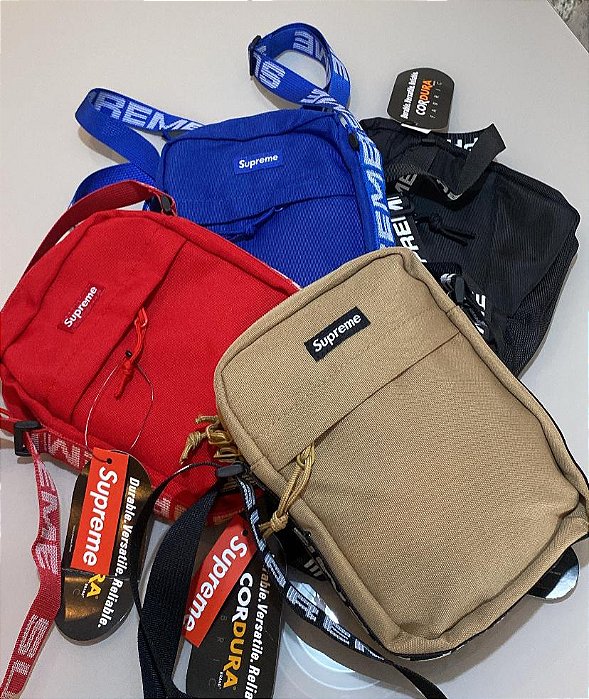 Shoulder bag supreme bege ss18 Cordura - PRONTA ENTREGA
