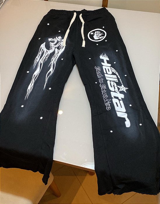 Calça Hellstar black flare studios - PRONTA ENTREGA