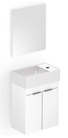 Gabinete Zip 2 Portas 40x22 BR/WE + Espelho (B60001M250) ROCA