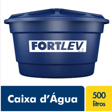 FORTLEV CAIXA AGUA POL. C/ TAMPA 500L(AZUL)2010005