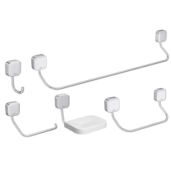 Deca Kit de Acessórios 5 peças Pix Cromado 2000.c02