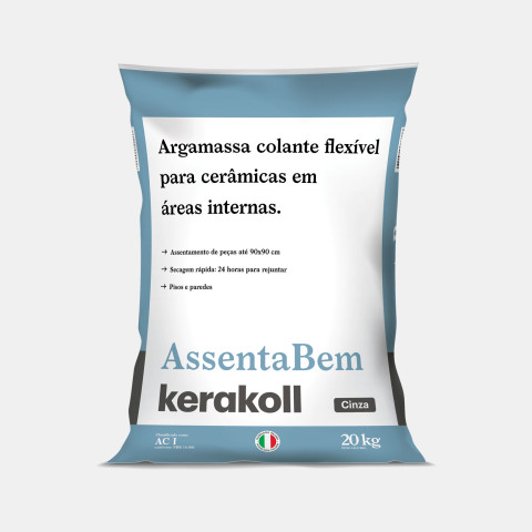 Argamassa Assentabem Cinza - Ac1 - 20 kg - Kerakoll