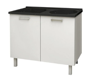 Gabinete em Aço com Tanque em Mármore Sintético Apolo Branco 100cm - Cozimax