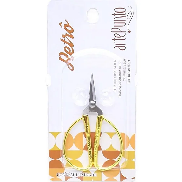 Tesoura de Costura Retrô 8,6cm - Arte Punto TE017-052